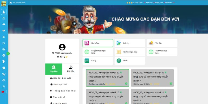 99OK yoohoo.in ⭐️ Trang Chủ 99OK.COM Giải Trí Chính Thức 2026 31 Quy trình nạp tiền